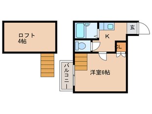 ｶﾞｰﾗ渡辺通りの物件間取画像